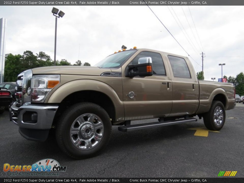 2012 Ford F250 Super Duty Lariat Crew Cab 4x4 Pale Adobe Metallic / Black Photo #3