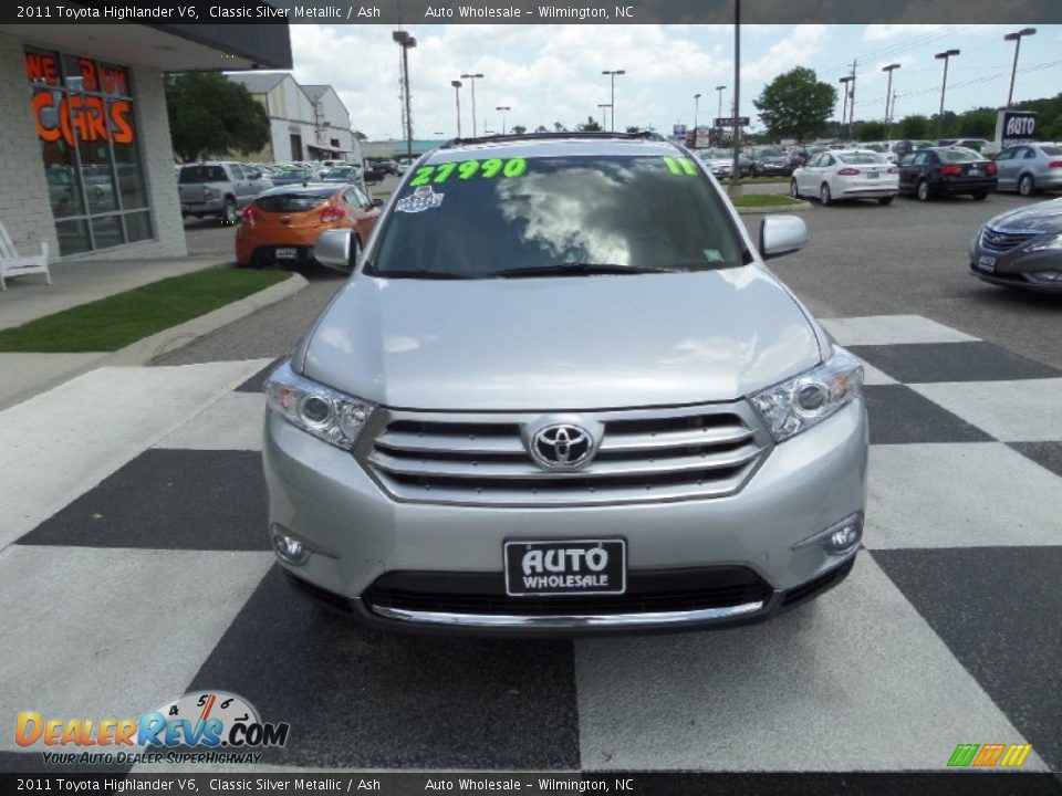 2011 Toyota Highlander V6 Classic Silver Metallic / Ash Photo #2