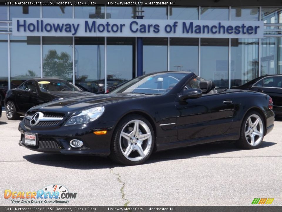 2011 Mercedes-Benz SL 550 Roadster Black / Black Photo #1