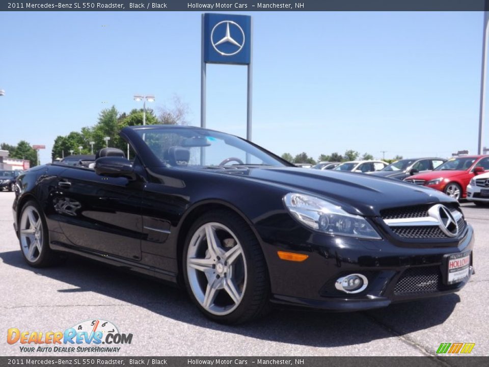 2011 Mercedes-Benz SL 550 Roadster Black / Black Photo #3