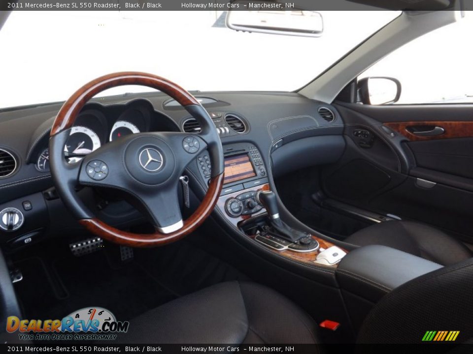 2011 Mercedes-Benz SL 550 Roadster Black / Black Photo #6