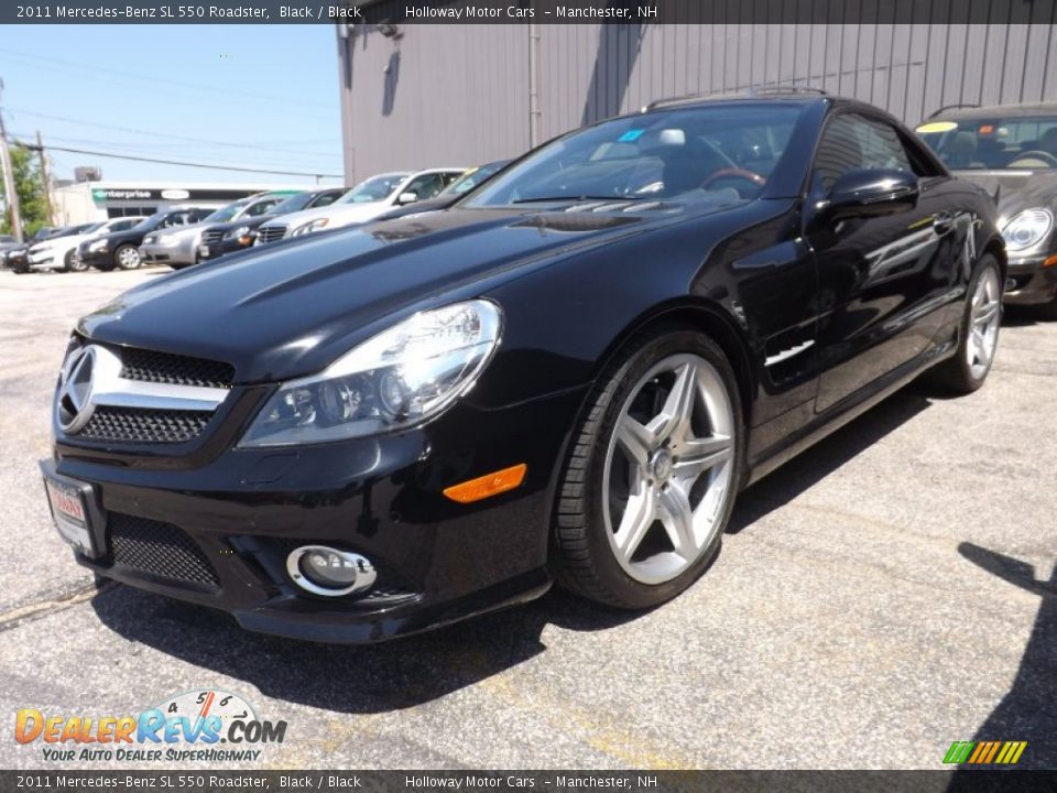 2011 Mercedes-Benz SL 550 Roadster Black / Black Photo #16