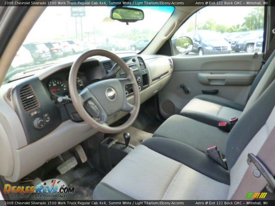 2008 Chevrolet Silverado 1500 Work Truck Regular Cab 4x4 Summit White / Light Titanium/Ebony Accents Photo #16