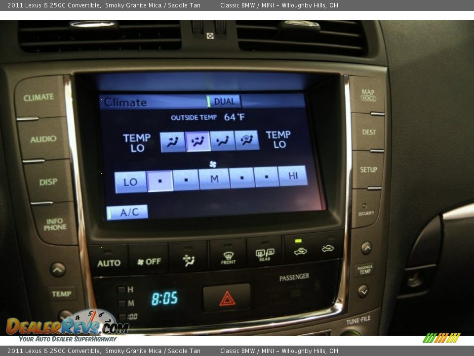 2011 Lexus IS 250C Convertible Smoky Granite Mica / Saddle Tan Photo #15