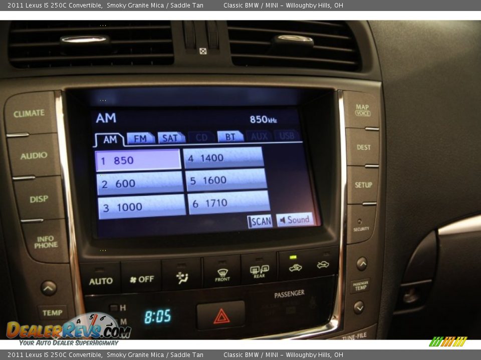 2011 Lexus IS 250C Convertible Smoky Granite Mica / Saddle Tan Photo #16