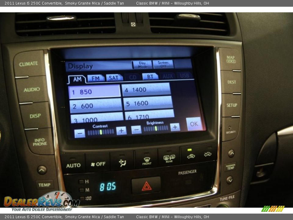 2011 Lexus IS 250C Convertible Smoky Granite Mica / Saddle Tan Photo #17