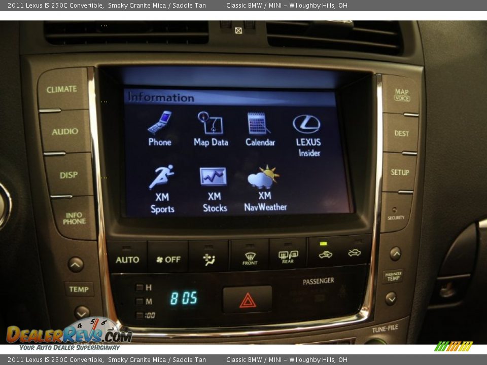 2011 Lexus IS 250C Convertible Smoky Granite Mica / Saddle Tan Photo #18