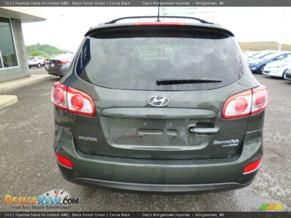 2011 Hyundai Santa Fe Limited AWD Black Forest Green / Cocoa Black Photo #6