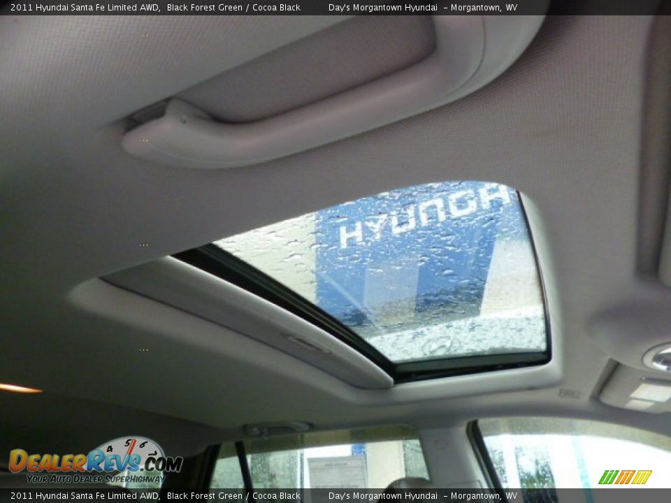 2011 Hyundai Santa Fe Limited AWD Black Forest Green / Cocoa Black Photo #11