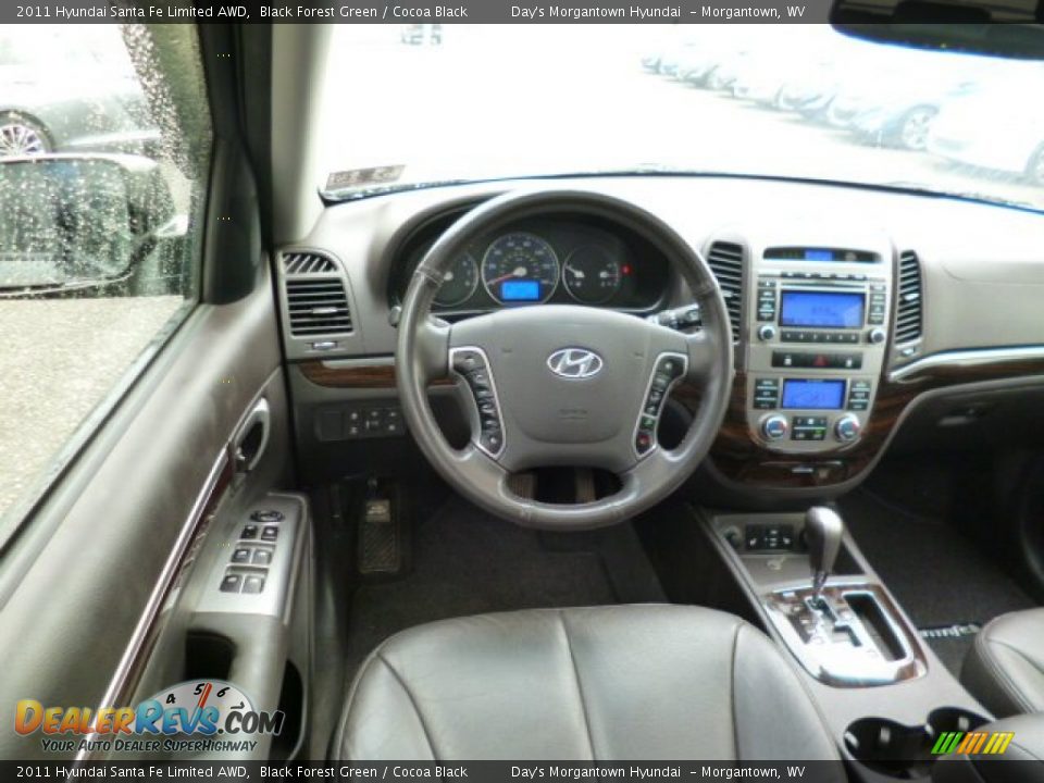 2011 Hyundai Santa Fe Limited AWD Black Forest Green / Cocoa Black Photo #15