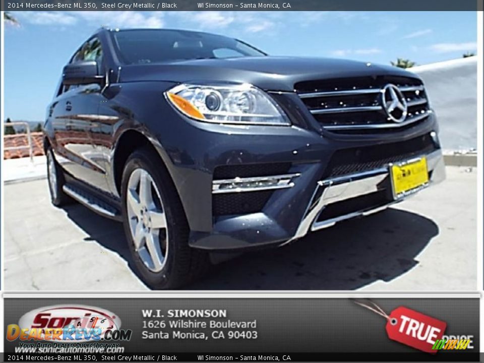 2014 Mercedes-Benz ML 350 Steel Grey Metallic / Black Photo #1