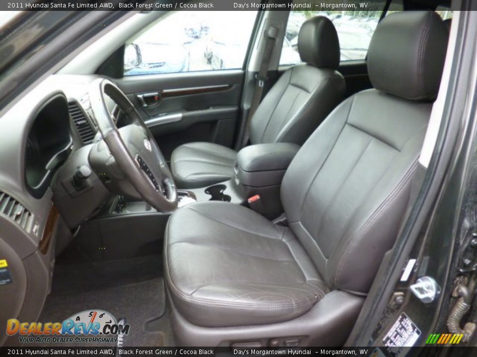 2011 Hyundai Santa Fe Limited AWD Black Forest Green / Cocoa Black Photo #16