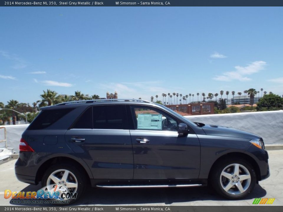 2014 Mercedes-Benz ML 350 Steel Grey Metallic / Black Photo #3