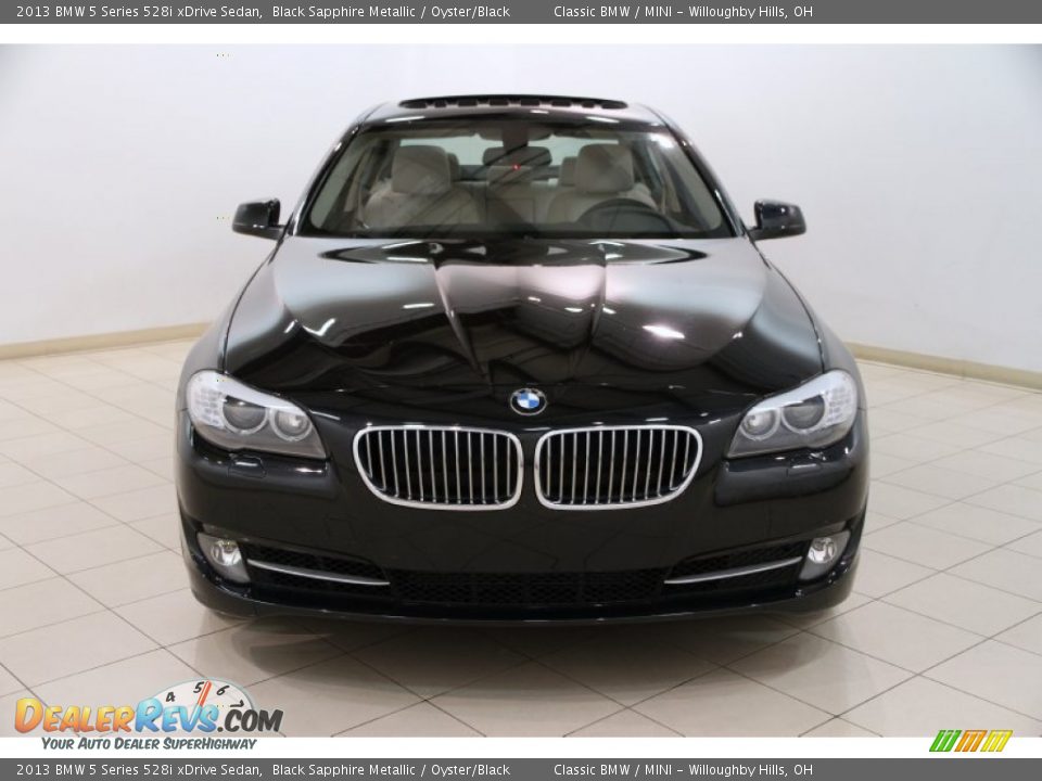 2013 BMW 5 Series 528i xDrive Sedan Black Sapphire Metallic / Oyster/Black Photo #2