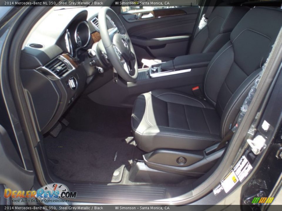 2014 Mercedes-Benz ML 350 Steel Grey Metallic / Black Photo #7