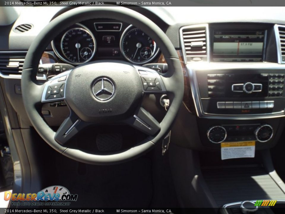 2014 Mercedes-Benz ML 350 Steel Grey Metallic / Black Photo #9