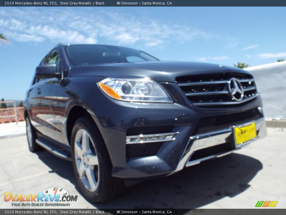 2014 Mercedes-Benz ML 350 Steel Grey Metallic / Black Photo #11