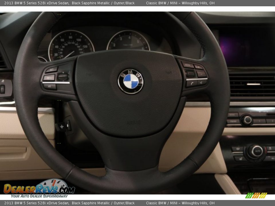 2013 BMW 5 Series 528i xDrive Sedan Black Sapphire Metallic / Oyster/Black Photo #10