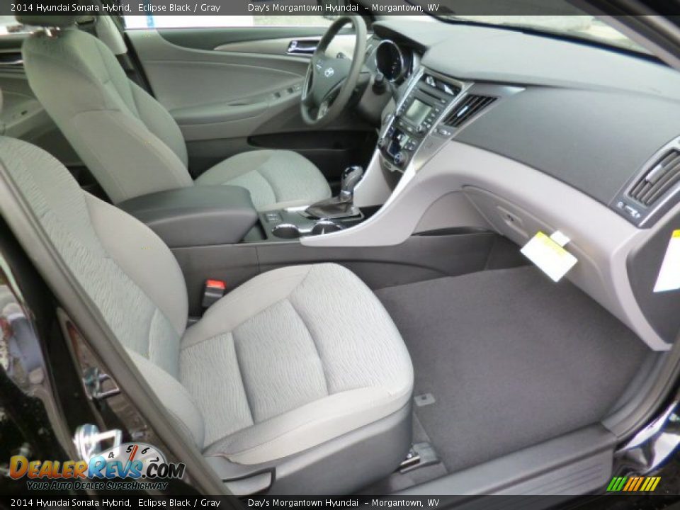 Gray Interior - 2014 Hyundai Sonata Hybrid Photo #10