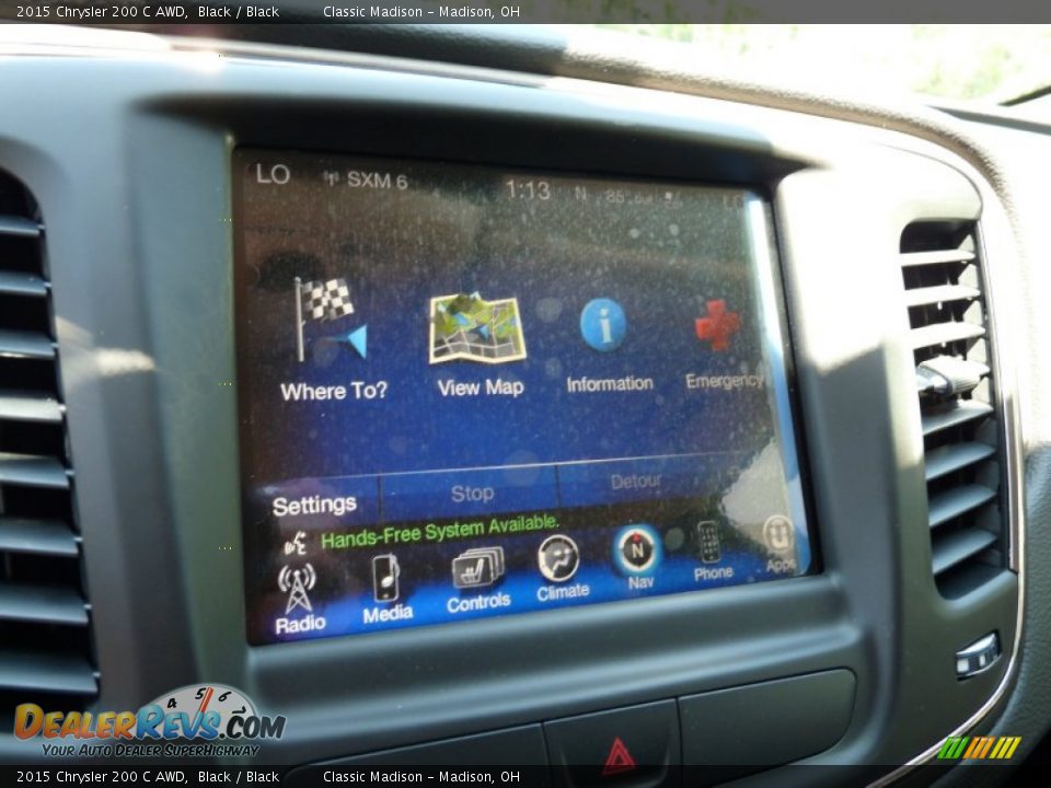 2015 Chrysler 200 C AWD Black / Black Photo #7