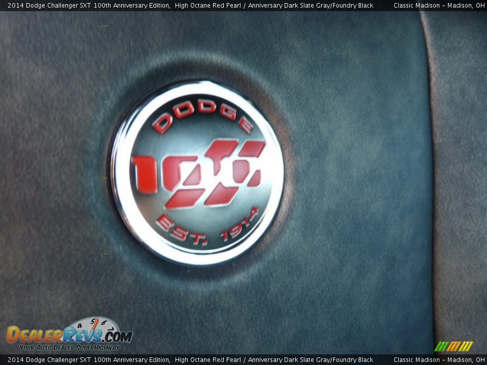 2014 Dodge Challenger SXT 100th Anniversary Edition High Octane Red Pearl / Anniversary Dark Slate Gray/Foundry Black Photo #15
