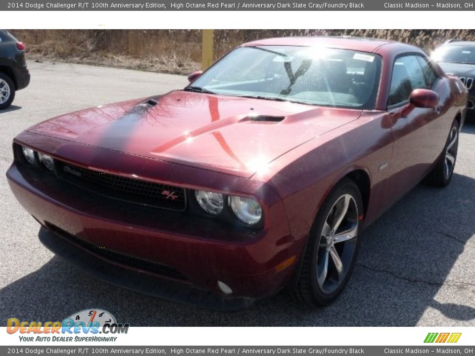 2014 Dodge Challenger R/T 100th Anniversary Edition High Octane Red Pearl / Anniversary Dark Slate Gray/Foundry Black Photo #1