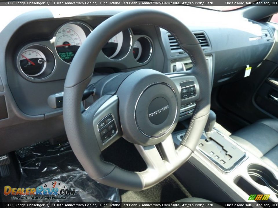 2014 Dodge Challenger R/T 100th Anniversary Edition High Octane Red Pearl / Anniversary Dark Slate Gray/Foundry Black Photo #6