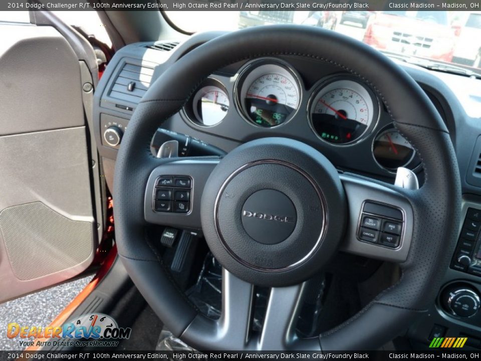 2014 Dodge Challenger R/T 100th Anniversary Edition High Octane Red Pearl / Anniversary Dark Slate Gray/Foundry Black Photo #9