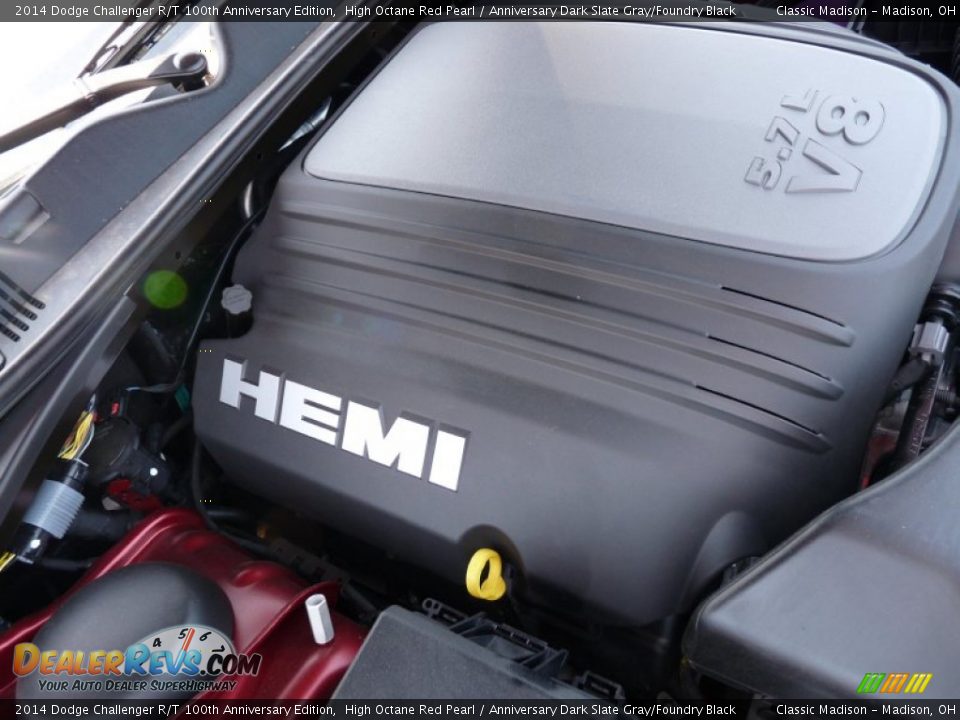 2014 Dodge Challenger R/T 100th Anniversary Edition High Octane Red Pearl / Anniversary Dark Slate Gray/Foundry Black Photo #16