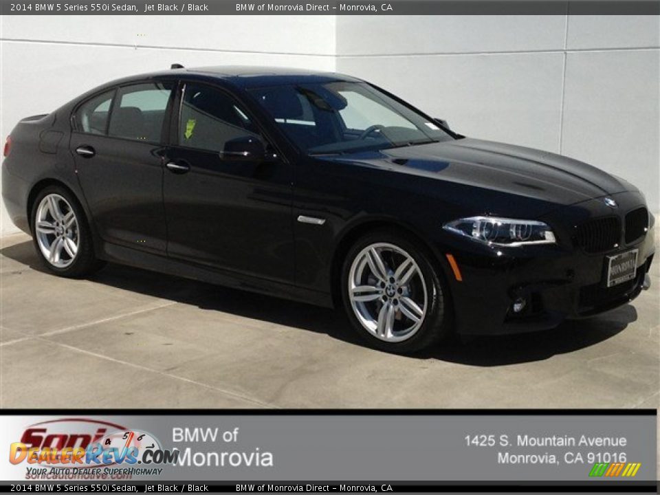2014 BMW 5 Series 550i Sedan Jet Black / Black Photo #1