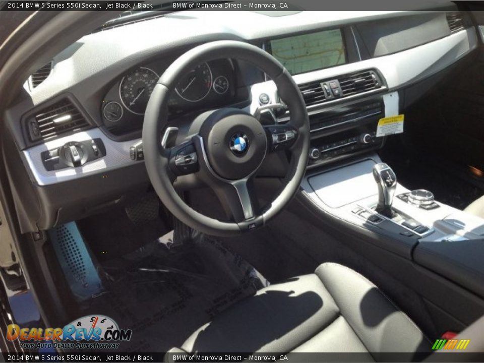 2014 BMW 5 Series 550i Sedan Jet Black / Black Photo #6