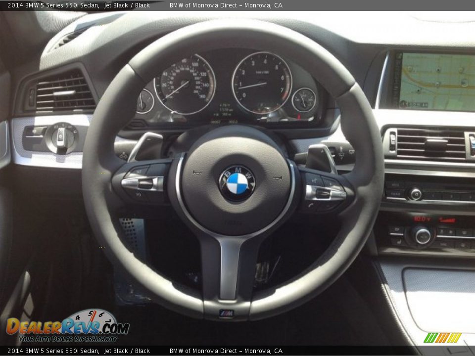 2014 BMW 5 Series 550i Sedan Jet Black / Black Photo #9