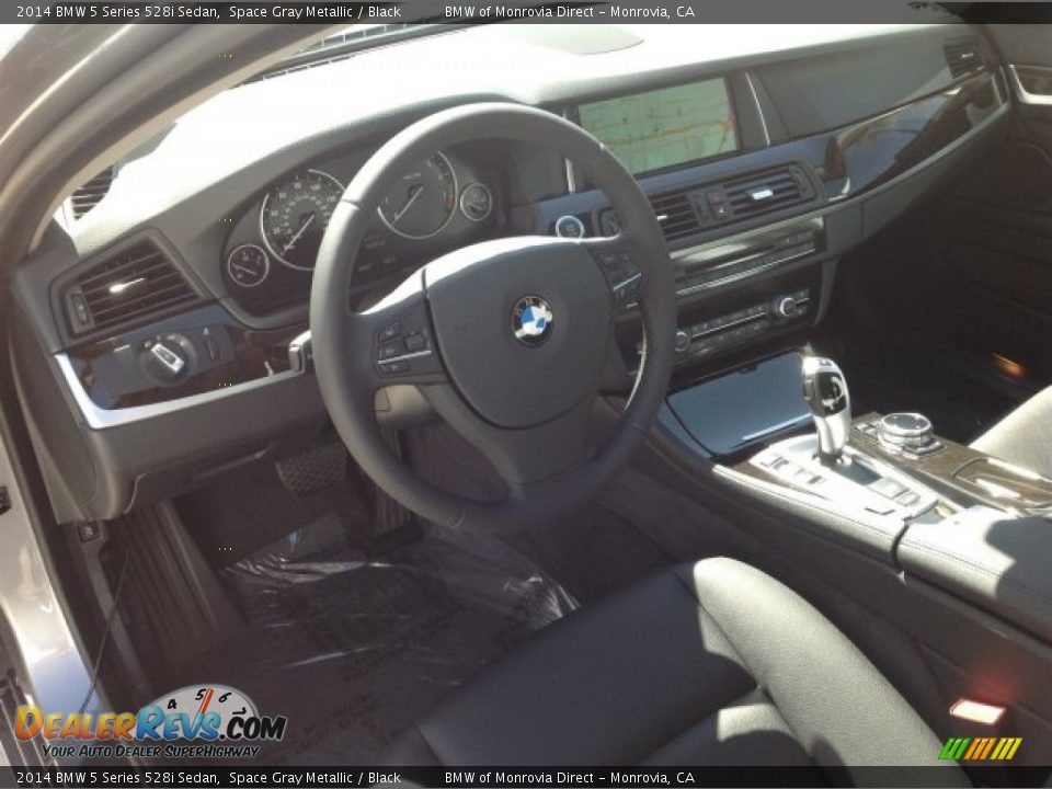 2014 BMW 5 Series 528i Sedan Space Gray Metallic / Black Photo #6
