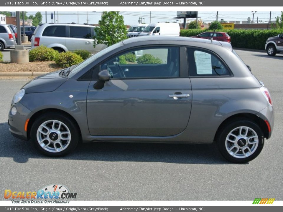 2013 Fiat 500 Pop Grigio (Gray) / Grigio/Nero (Gray/Black) Photo #3