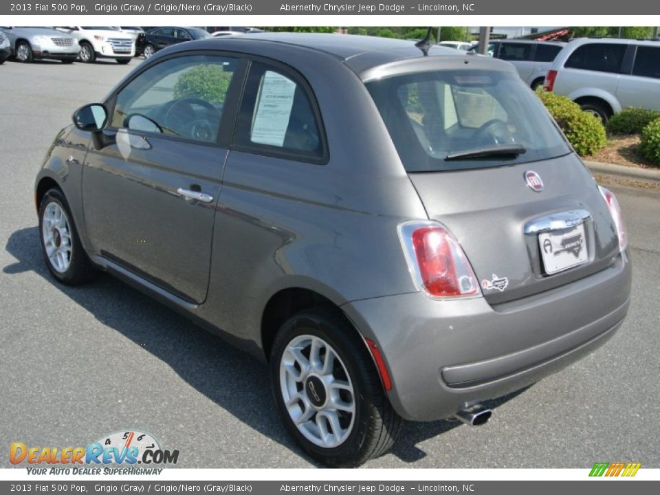2013 Fiat 500 Pop Grigio (Gray) / Grigio/Nero (Gray/Black) Photo #4