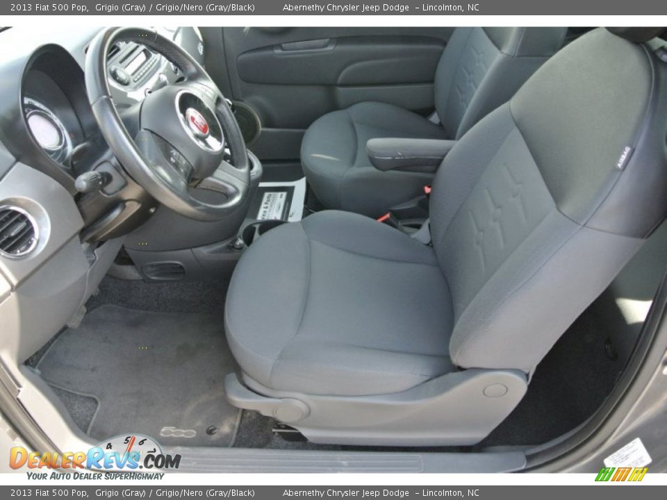 2013 Fiat 500 Pop Grigio (Gray) / Grigio/Nero (Gray/Black) Photo #8