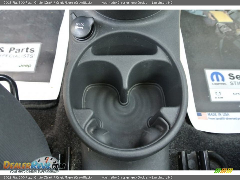 2013 Fiat 500 Pop Grigio (Gray) / Grigio/Nero (Gray/Black) Photo #14