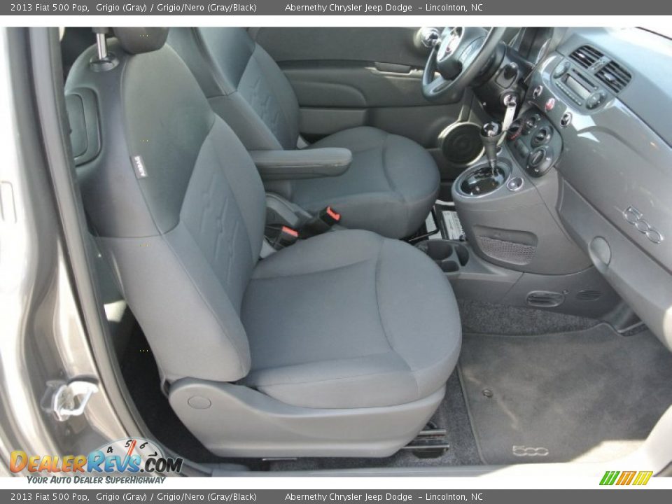 2013 Fiat 500 Pop Grigio (Gray) / Grigio/Nero (Gray/Black) Photo #19