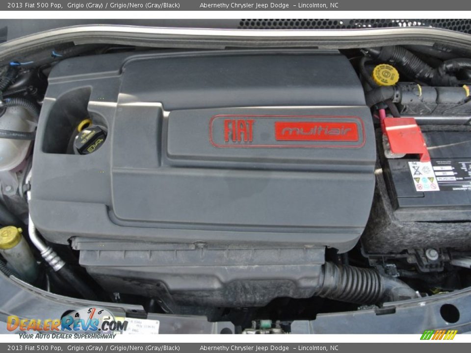 2013 Fiat 500 Pop Grigio (Gray) / Grigio/Nero (Gray/Black) Photo #23