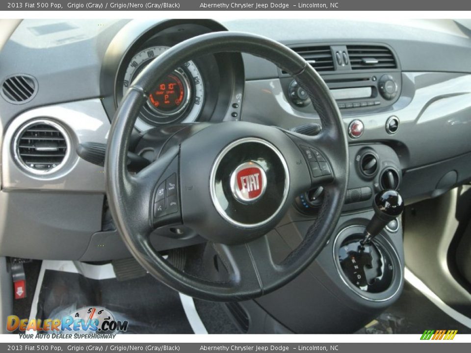 2013 Fiat 500 Pop Grigio (Gray) / Grigio/Nero (Gray/Black) Photo #24
