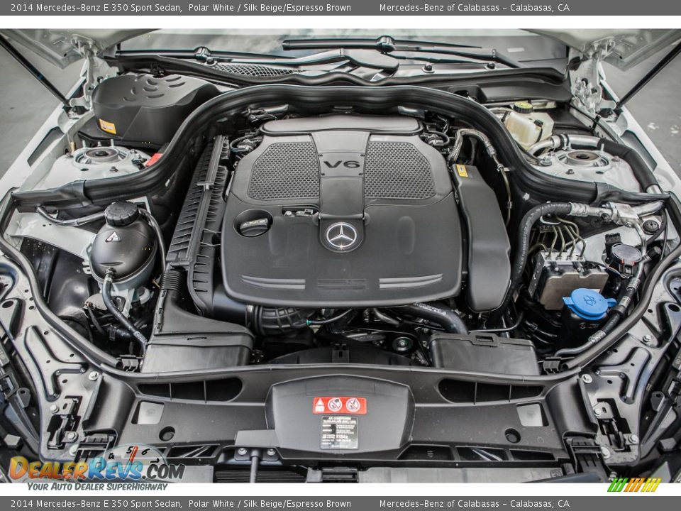 2014 Mercedes-Benz E 350 Sport Sedan Polar White / Silk Beige/Espresso Brown Photo #9