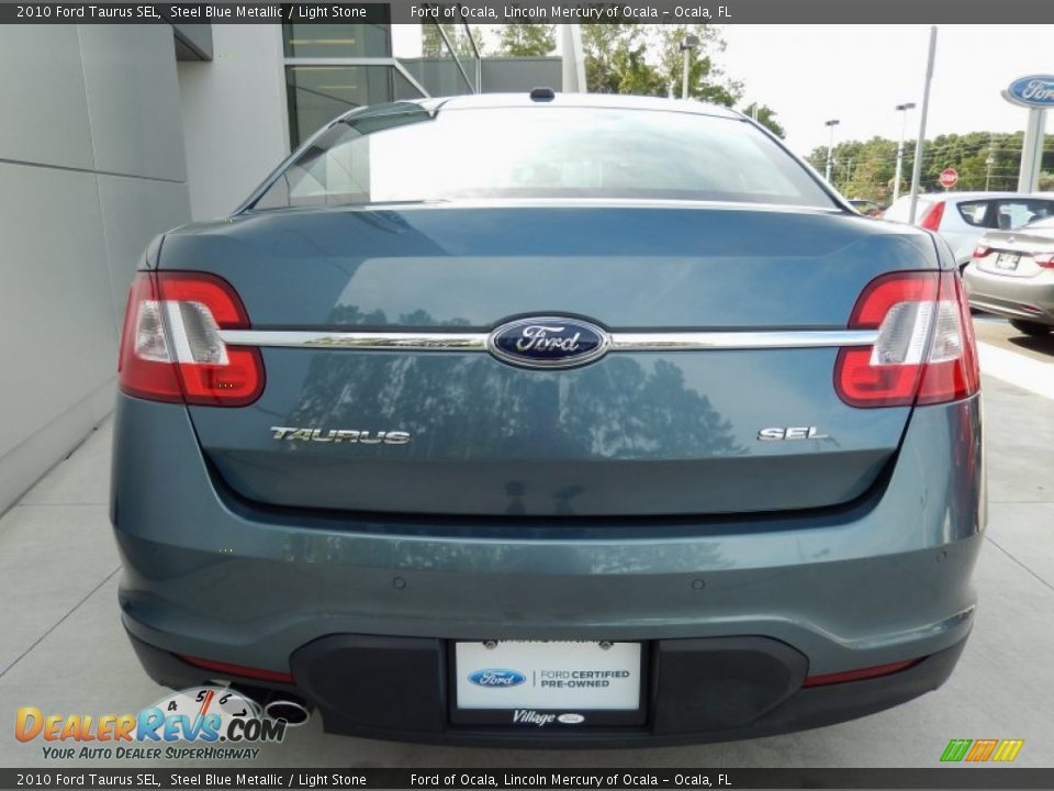 2010 Ford Taurus SEL Steel Blue Metallic / Light Stone Photo #3