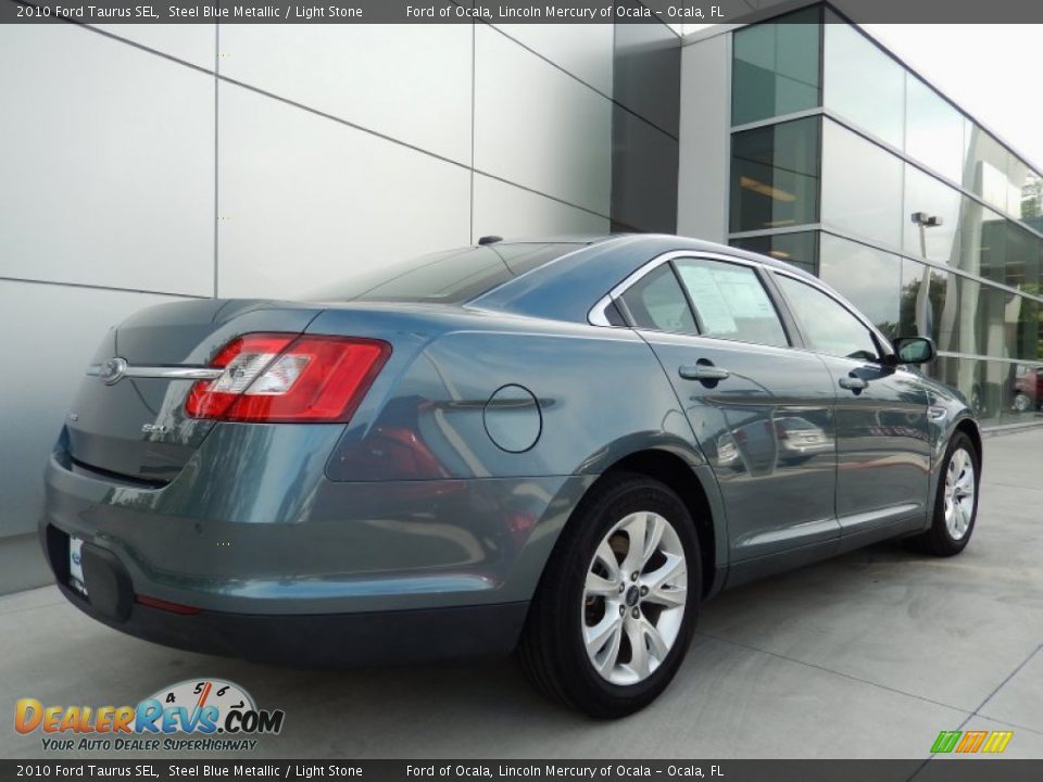 2010 Ford Taurus SEL Steel Blue Metallic / Light Stone Photo #4