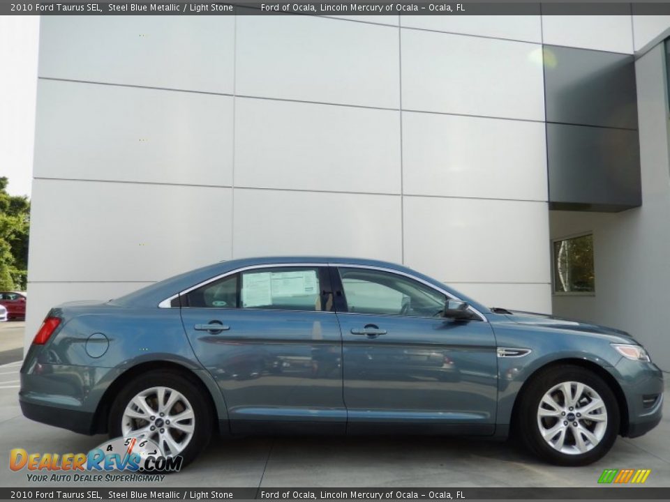 2010 Ford Taurus SEL Steel Blue Metallic / Light Stone Photo #5
