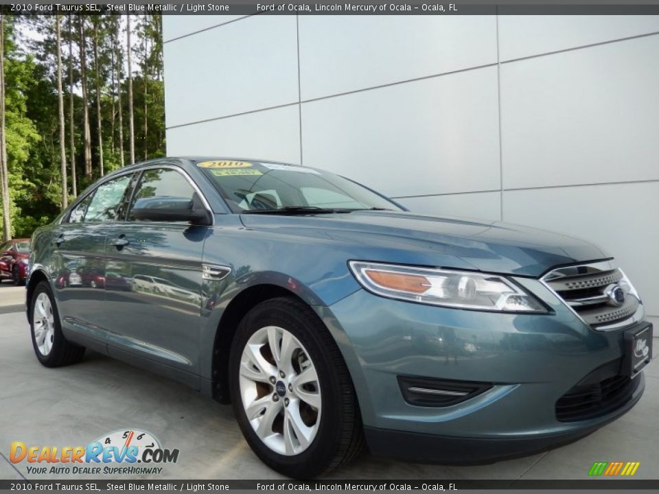 2010 Ford Taurus SEL Steel Blue Metallic / Light Stone Photo #6