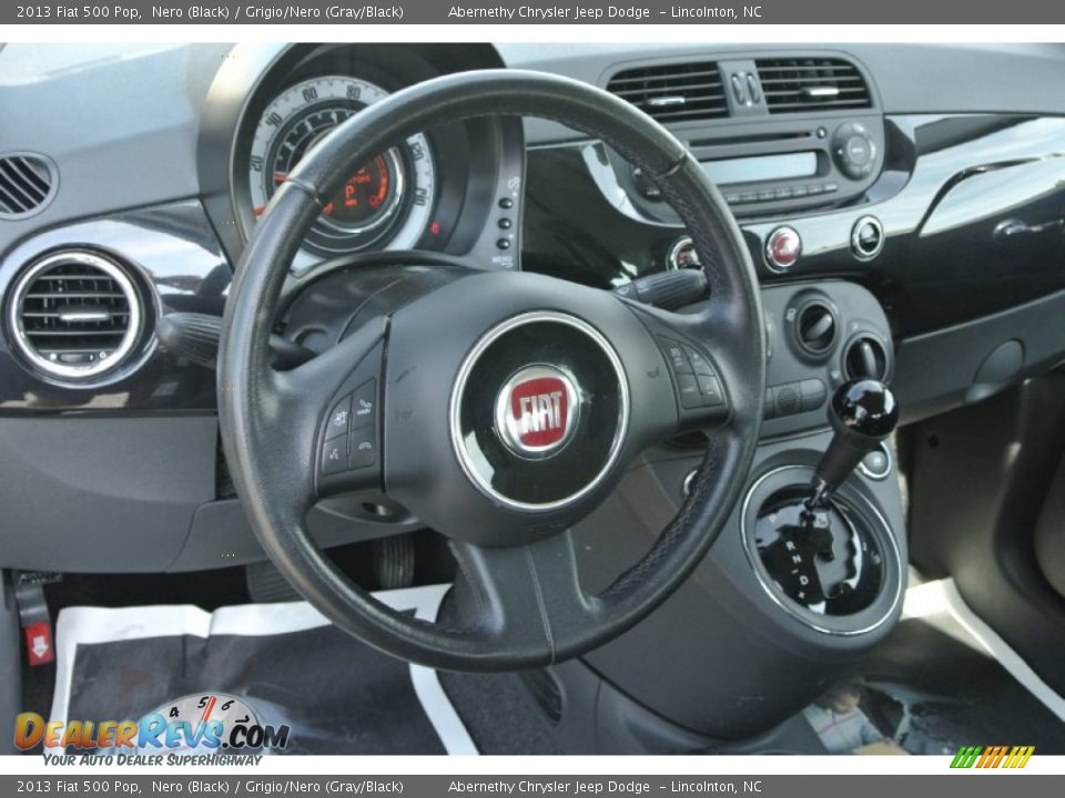 2013 Fiat 500 Pop Nero (Black) / Grigio/Nero (Gray/Black) Photo #24