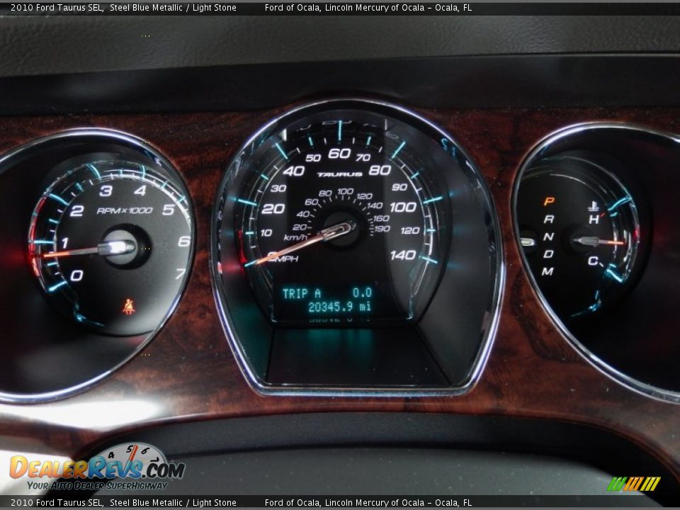 2010 Ford Taurus SEL Steel Blue Metallic / Light Stone Photo #21