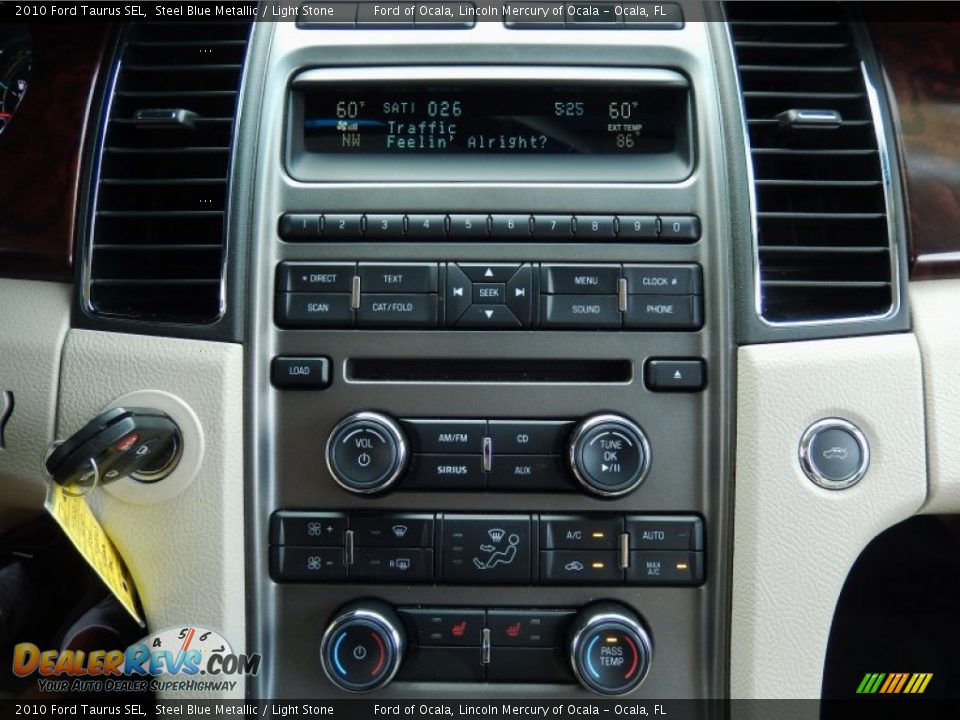 2010 Ford Taurus SEL Steel Blue Metallic / Light Stone Photo #22