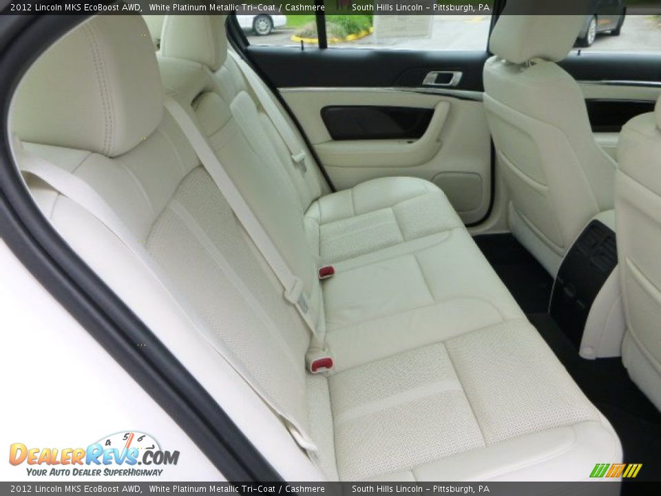 2012 Lincoln MKS EcoBoost AWD White Platinum Metallic Tri-Coat / Cashmere Photo #13