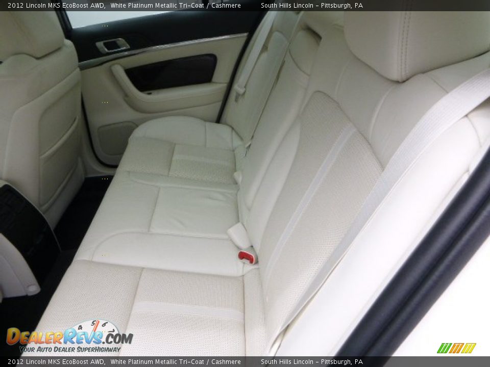 2012 Lincoln MKS EcoBoost AWD White Platinum Metallic Tri-Coat / Cashmere Photo #15